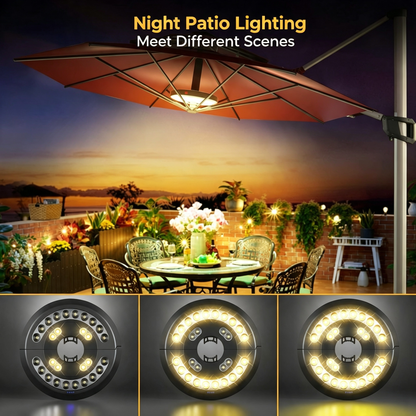 USB Rechargeable Patio Umbrella LED Pole Light