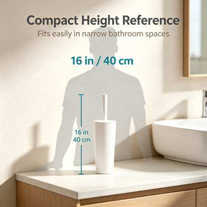 Modern Toilet Brush with Tall Cylinder Holder
