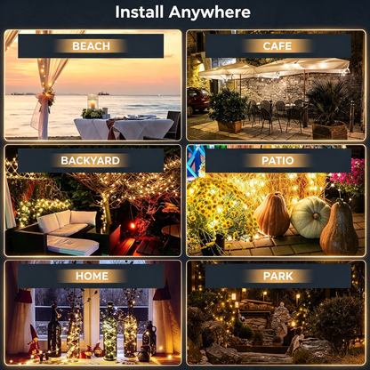 Clip‑on Solar Powered Umbrella String Lights