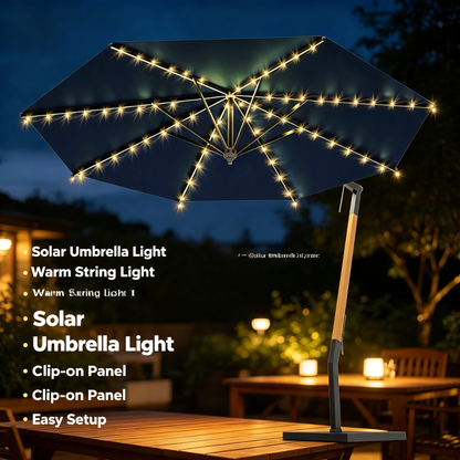 Clip‑on Solar Powered Umbrella String Lights