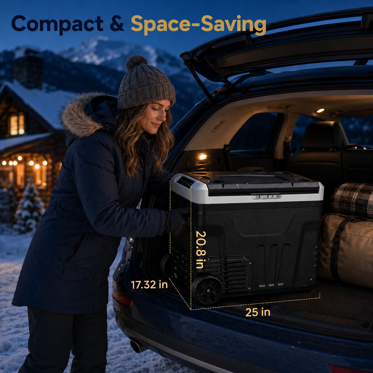 MoodDwe™ 53QT Dual-Zone Fridge + FREE 100W Solar Panel